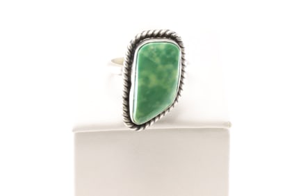 Native America Navajo Sterling Silver Turquoise Ring By D.