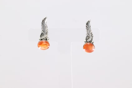 Native America Navajo Sterling Silver Spiny Oyster Ear Cuff Climber By Sonyei Coho. From R.B