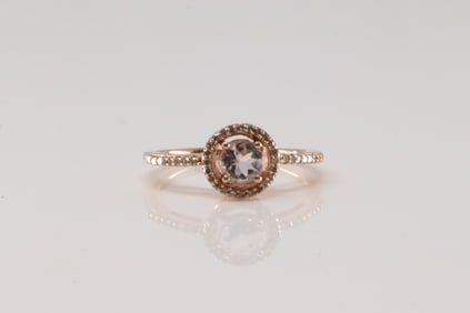 Morganite & Diamond Ring 10Kt.