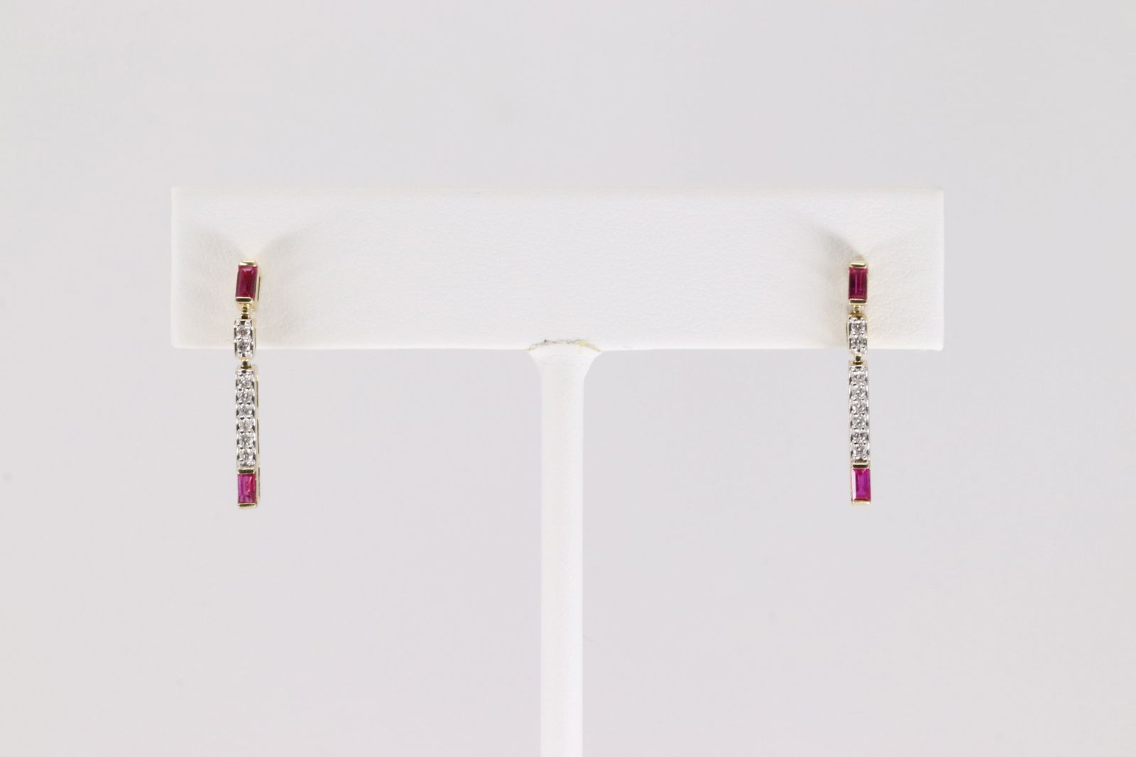 Ruby & Diamond Stud / Dangling Earring 14Kt. (1 of 3)