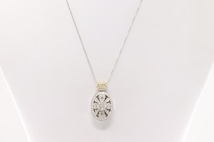 Diamond Pendant and Necklace 14Kt.