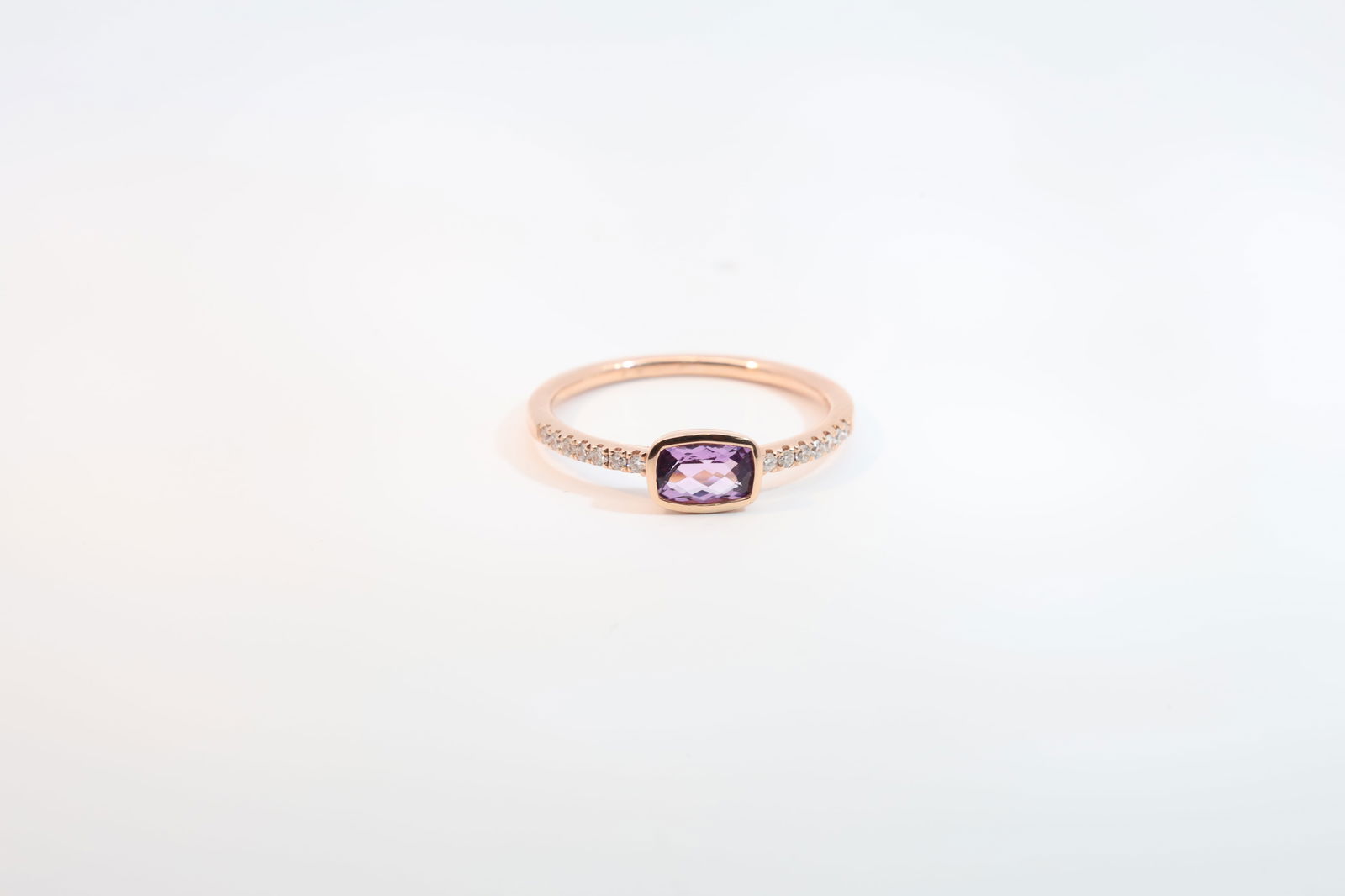 Amethyst & Diamond Ring 14Kt. (1 of 4)