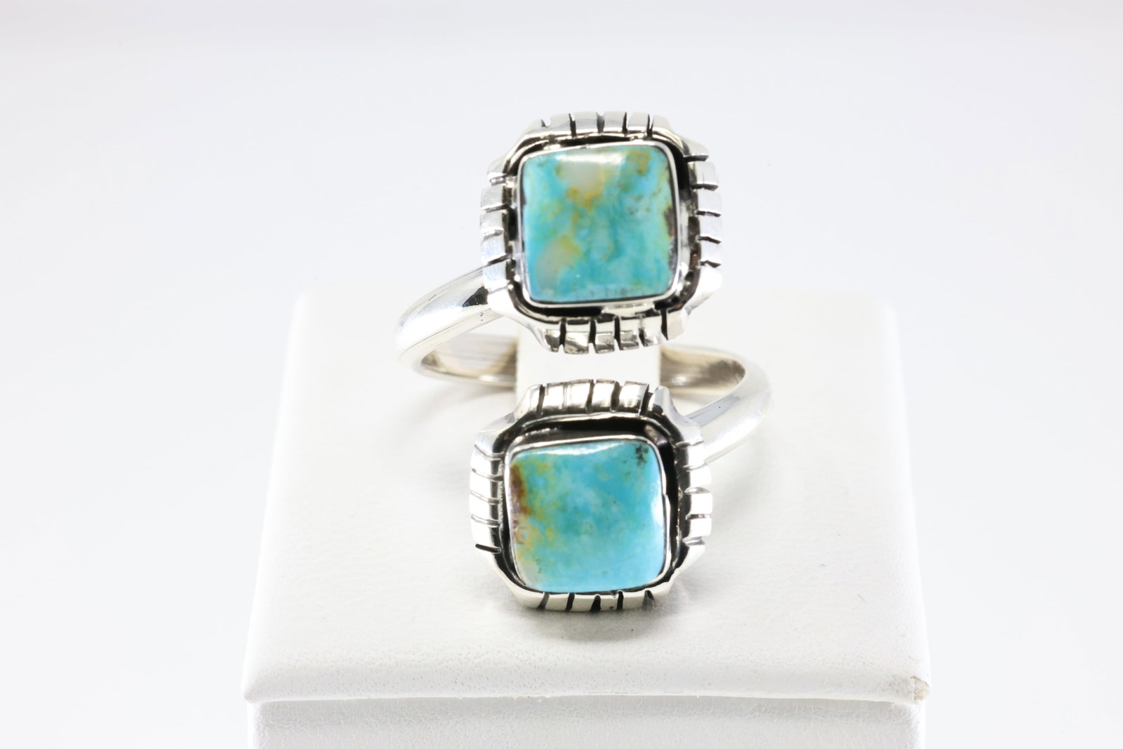 Native America Navajo Sterling Silver Turquoise Ring By Aaron Begay. From R.B Company.: This is a Native America Navajo Sterling Silver Turquoise Ring By Aaron Begay. From R.B Company. Stamp R.B. Ring Size: 9.00.