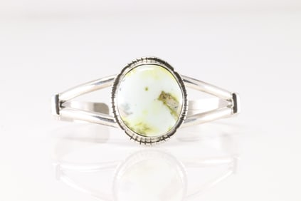 Native America Navajo Sterling Silver Palomino Bracelet Cuff By S.E.