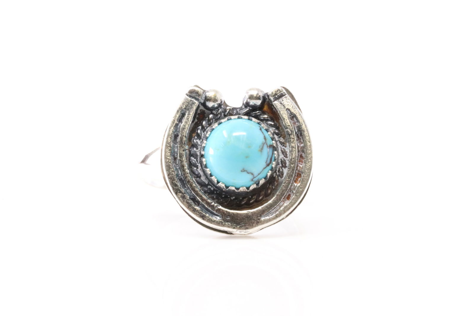 Native America Navajo Sterling Silver Turquoise Ring By Theresa Smith. (1 of 4)
