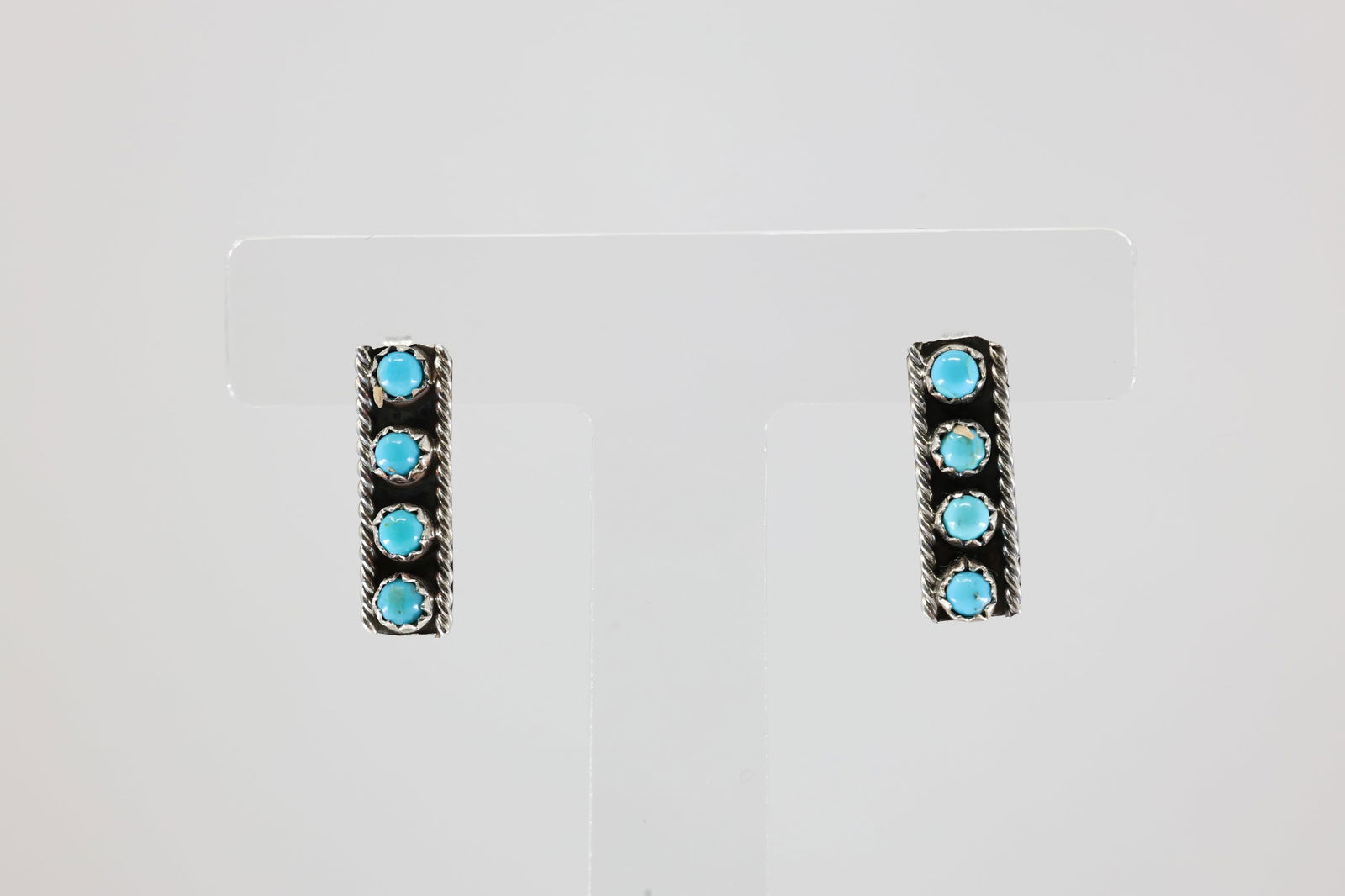 America Sterling Silver Turquoise Post Earring's.: This is a America Sterling Silver Turquoise Post Earring's.
