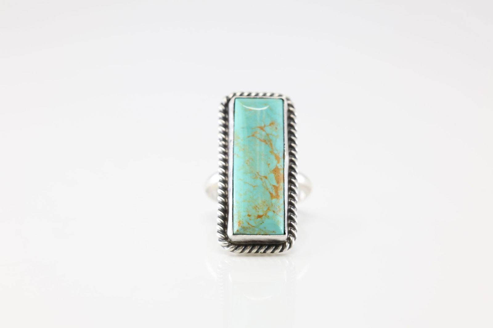 Native America Navajo Sterling Silver Turquoise Ring By Donovan Skeets. (1 of 4)