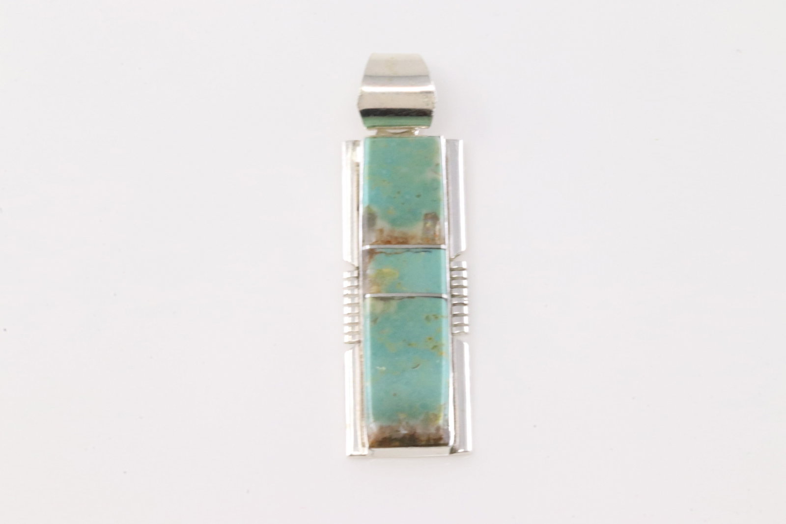 Native American Navajo Sterling Silver Number 8 Turquoise Inlay By Steve Francisco.: This is a Native American Navajo Sterling Silver Number 8 Turquoise Inlay By Steve Francisco.