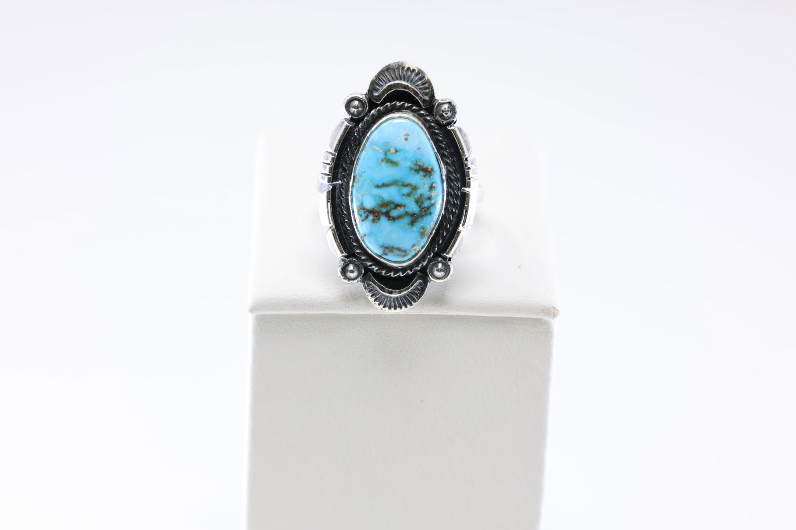 Native America Navajo Sterling Silver Turquoise Ring By Daniel Benally. From R.B Company. (1 of 4)