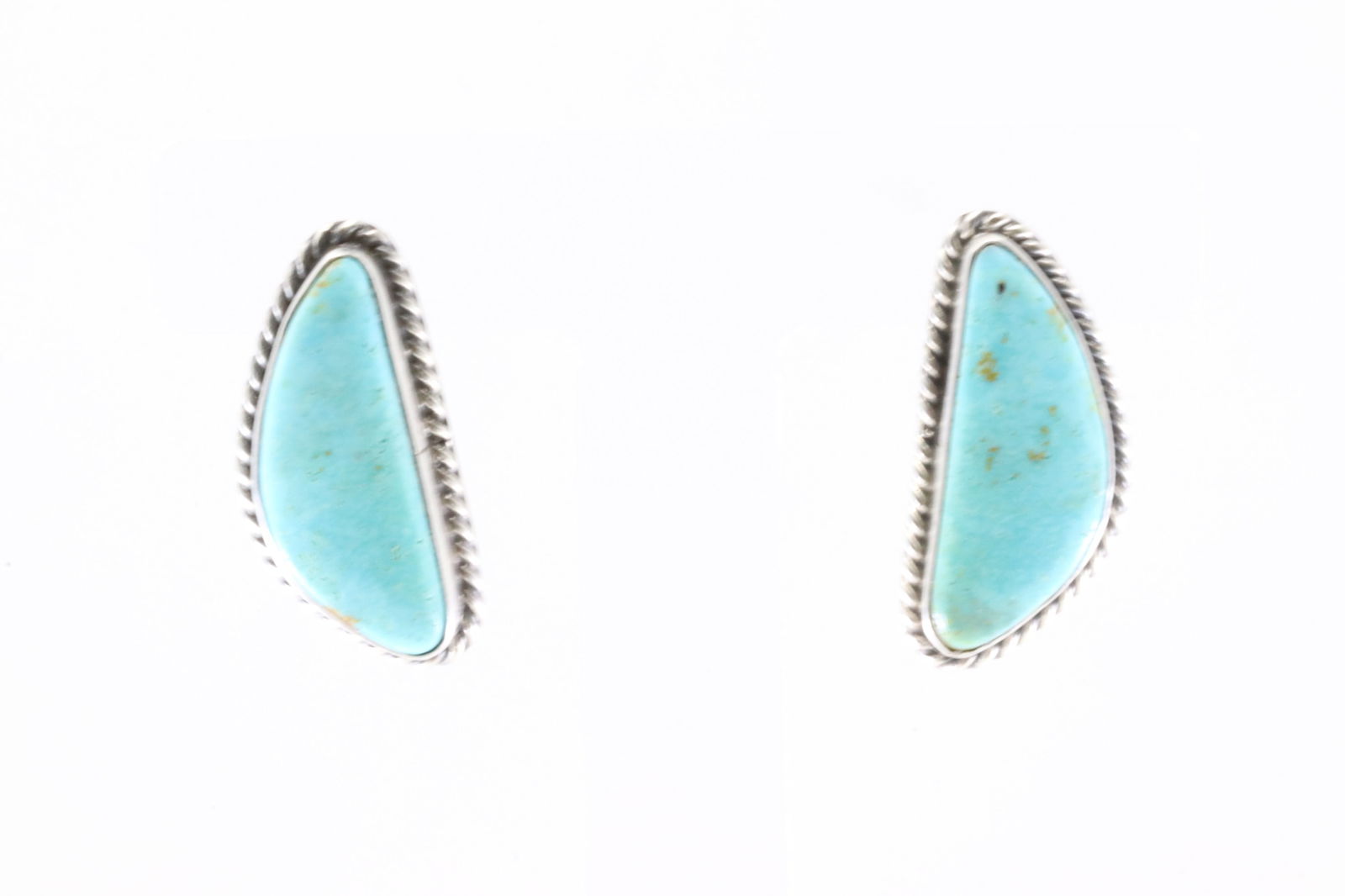 Native America Navajo Sterling Silver Royston Turquoise Post Earring's By Chassity Belone.: This is a Native America Navajo Sterling Silver Royston Turquoise Post Earring's By Chassity Belone. Stamp C. Belone.