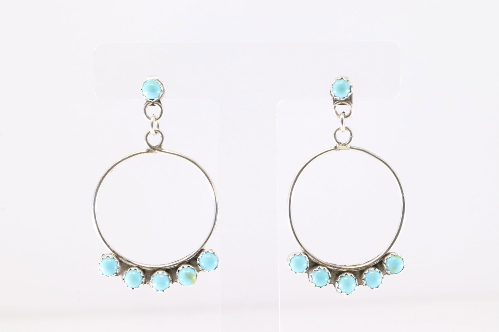 Sterling Silver Turquoise Post Dangling Earring's.: This is a Sterling Silver Turquoise Post Dangling Earring's.