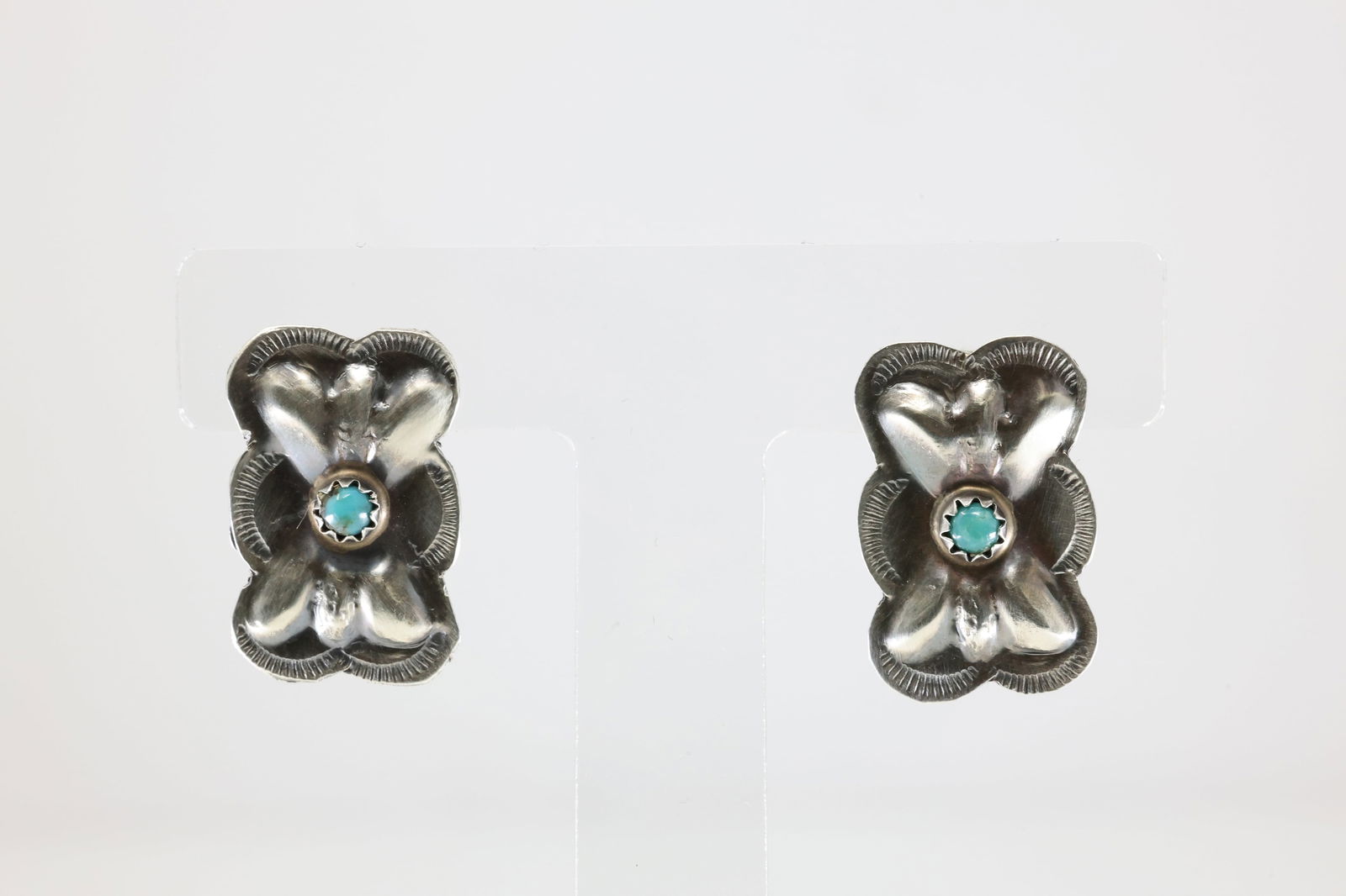 America Sterling Silver Turquoise Post Earring's.: This is a America Sterling Silver Turquoise Post Earring's.