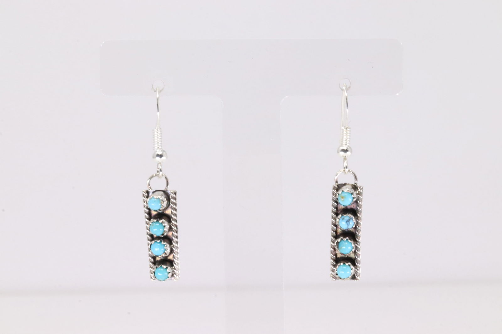 Sterling Silver Turquoise Dangling Earring's.: This is a Sterling Silver Turquoise Dangling Earring's.