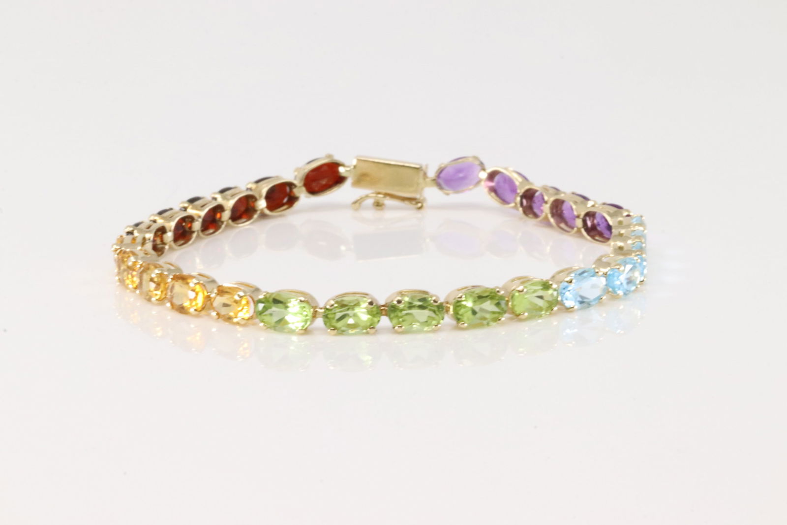 Multi-Color Gemstone Bracelet 14Kt. (1 of 4)