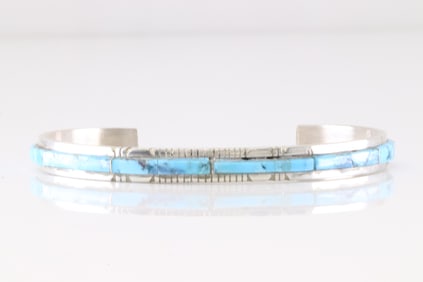 Native America Navajo Sterling Silver Turquoise Dangling Earring's By Marie Bahe. From R.B Company.