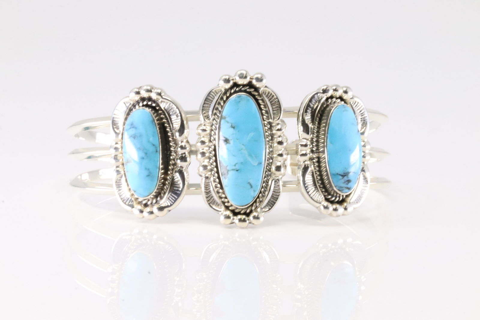 Native America Navajo Sterling Silver turquoise Bracelet Cuff By Irvin Tsosie.: This is a Native America Navajo Sterling Silver turquoise Bracelet Cuff By Irvin Tsosie.