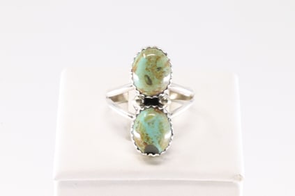 America Sterling Silver Turquoise Ring.