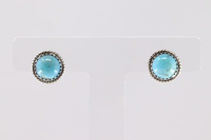 America Sterling Silver Turquoise Post Earring's.
