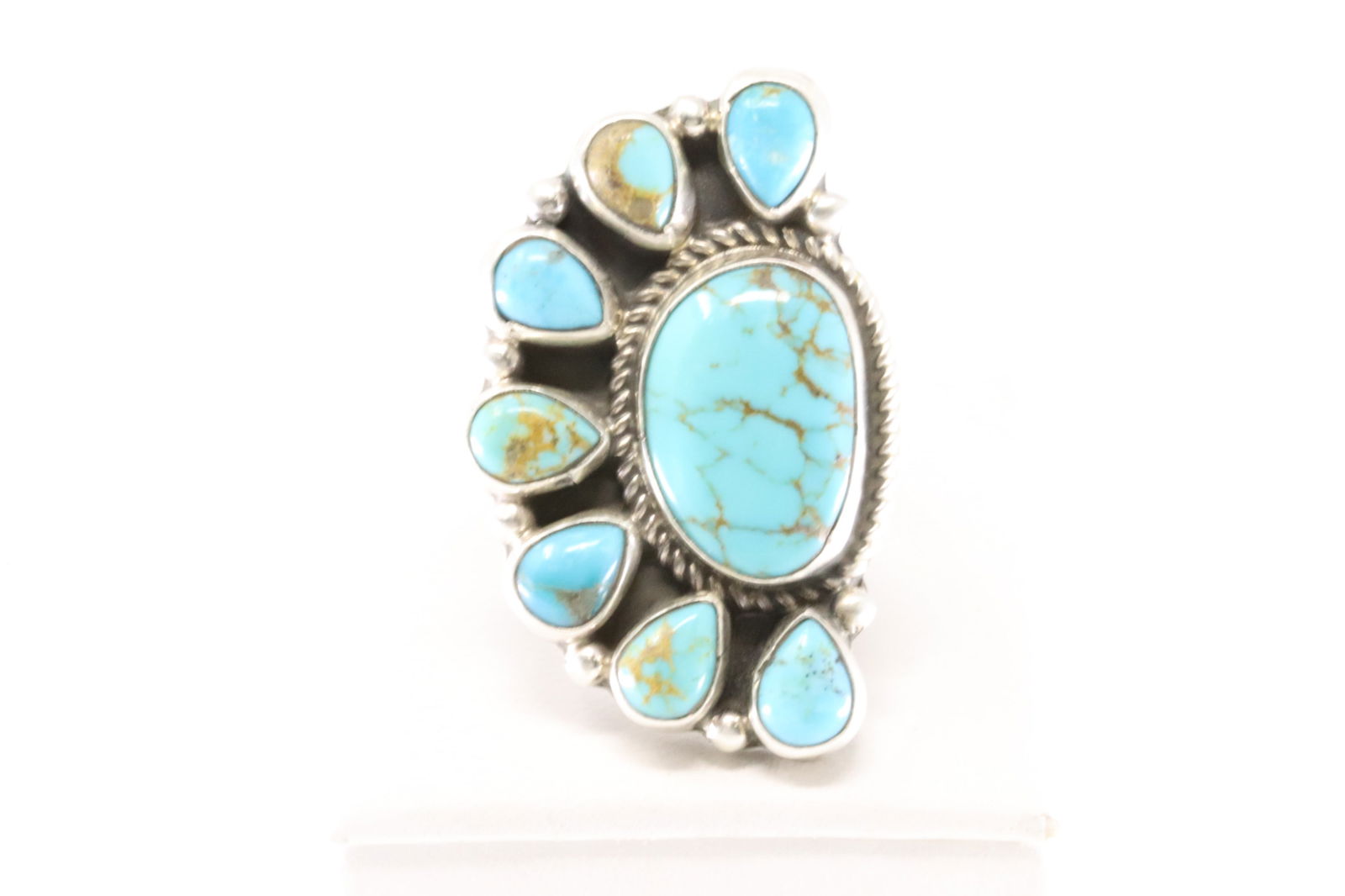 Native America Navajo Sterling Silver Turquoise Ring By Geraldine James. (1 of 4)