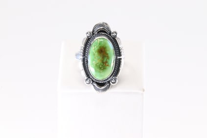 Native America Navajo Sterling Silver Sonora Gold Ring By Daniel Benally. From R.B Company.