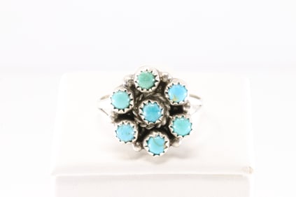 America Sterling Silver Turquoise Ring.