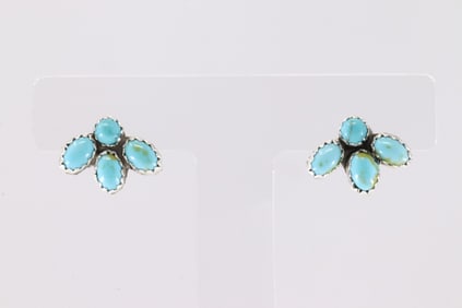 America Sterling Silver Turquoise Post Earring's.