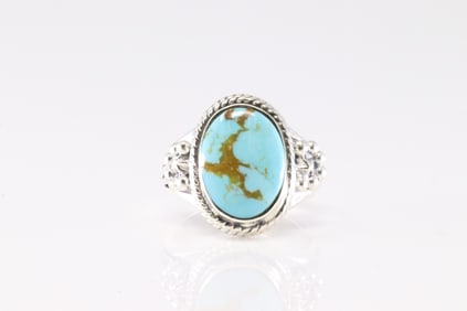 America Sterling Silver Turquoise Ring.