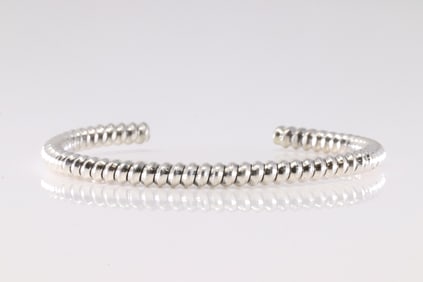 America Sterling Silver Solid Bracelet Cuff.