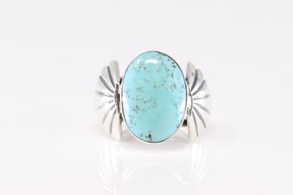 America Sterling Silver Turquoise Ring.