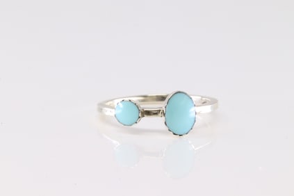 America  Sterling Silver Turquoise Ring.