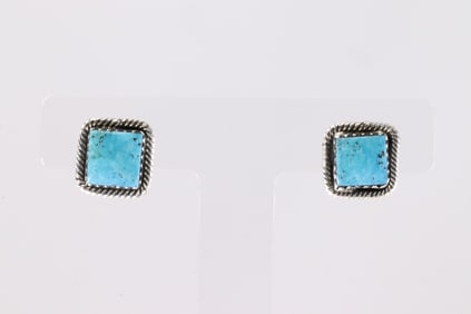 America Sterling Silver Turquoise Post Earring's.