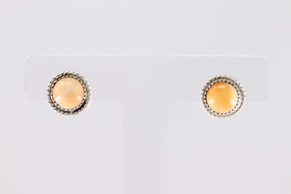 America Sterling Silver Spiny Oyster Post Earring's.