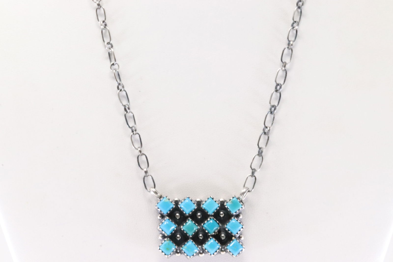 America Sterling Silver Turquoise Necklace. (1 of 4)