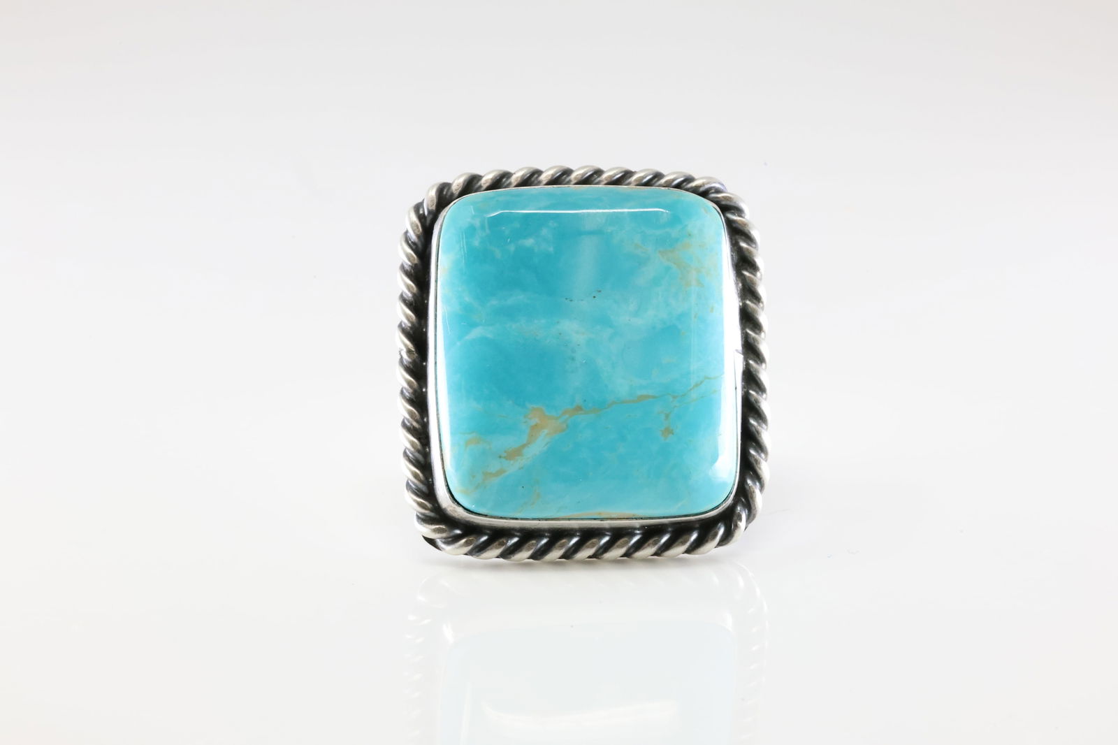 Native America Navajo Sterling Silver Turquoise Ring By Donovan Skeets. (1 of 4)