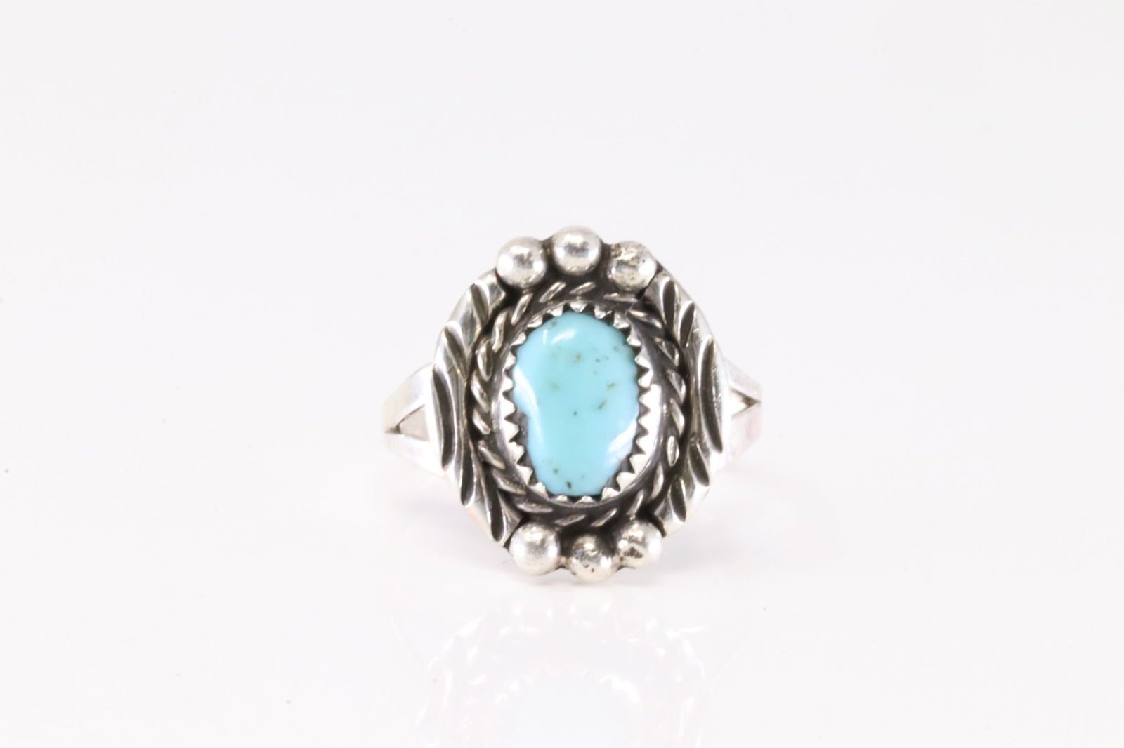 Native America Navajo Sterling Silver Turquoise Ring B. (1 of 3)