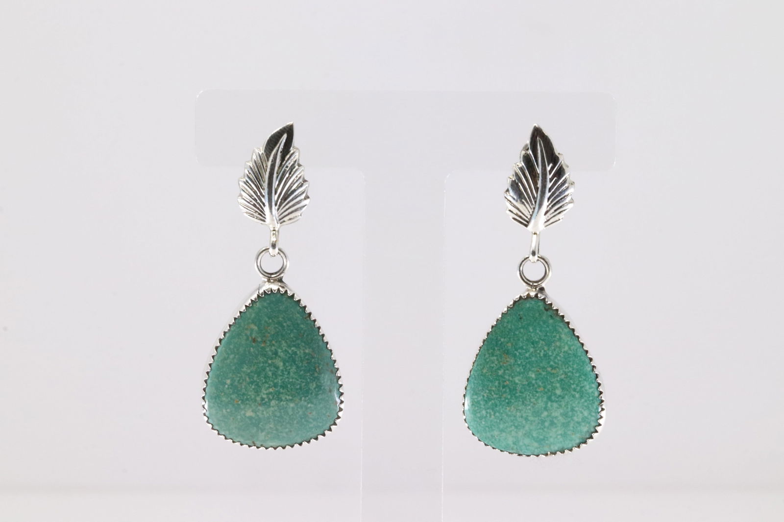 Native America Navajo Sterling Silver Turquoise Post / Dangling Earring's By RB. (1 of 4)