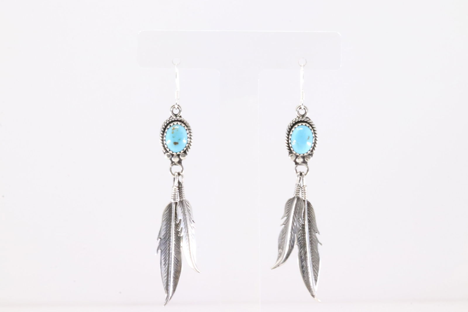 Native America Navajo Sterling Silver Turquoise Dangling Earring's By Rita Largo. (1 of 4)