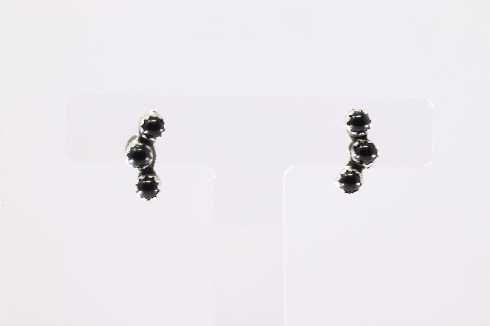 America Sterling Silver Black Onyx Post Earring's. (1 of 3)