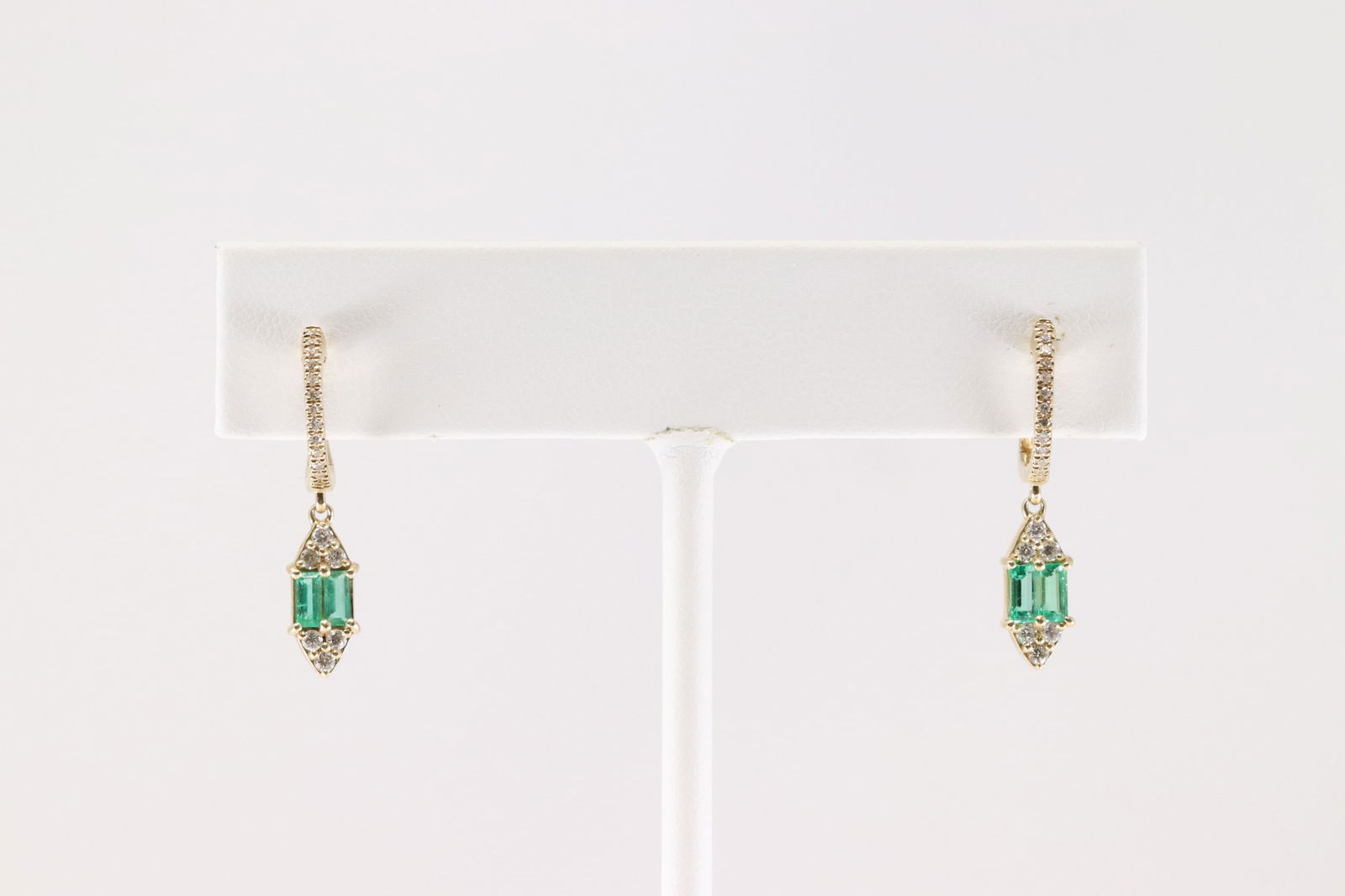 Emerald & Diamond Hoop Earring 14Kt. (1 of 3)