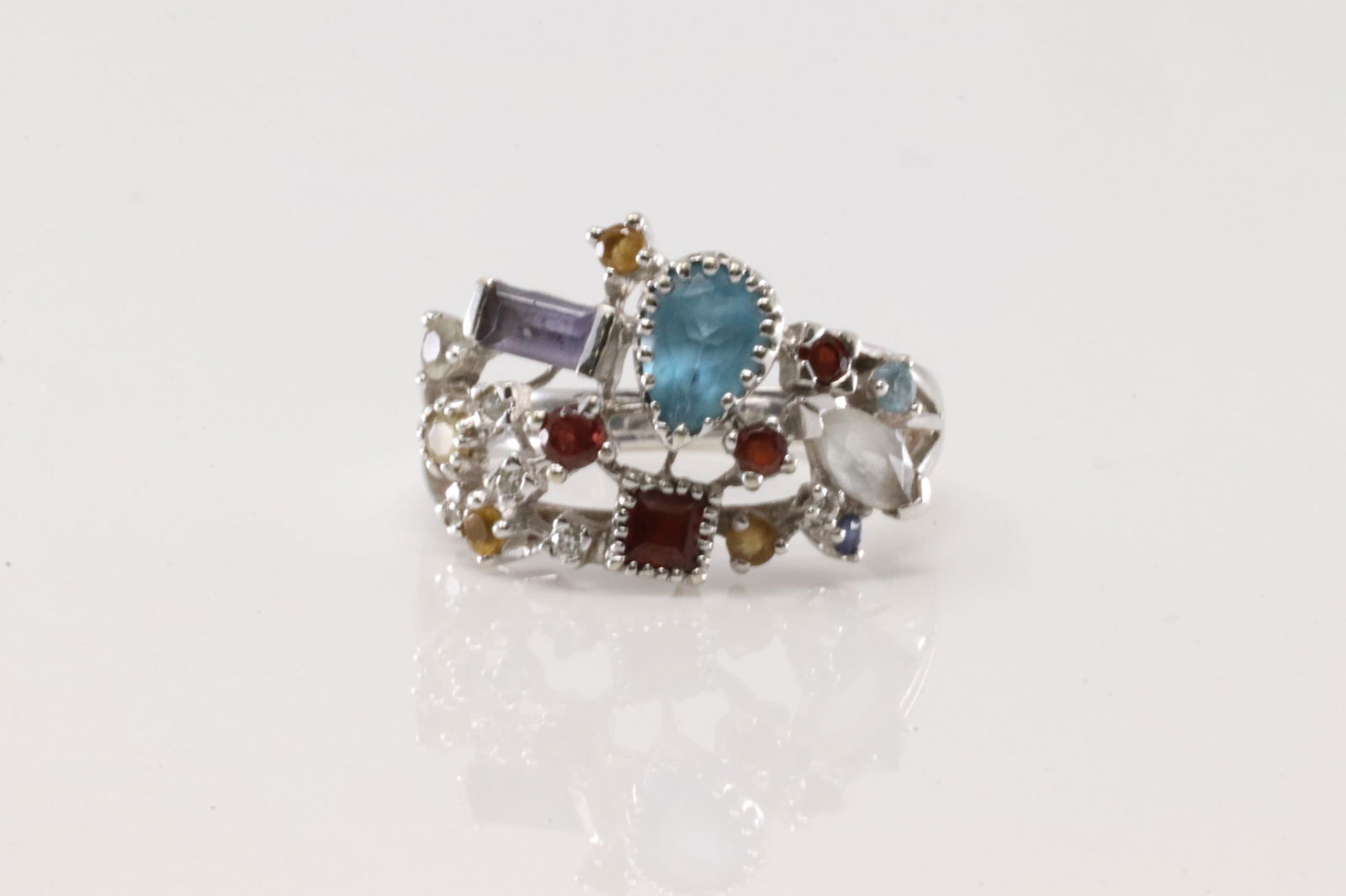 Multi-Color Gemstone Ring 14Kt. - 3