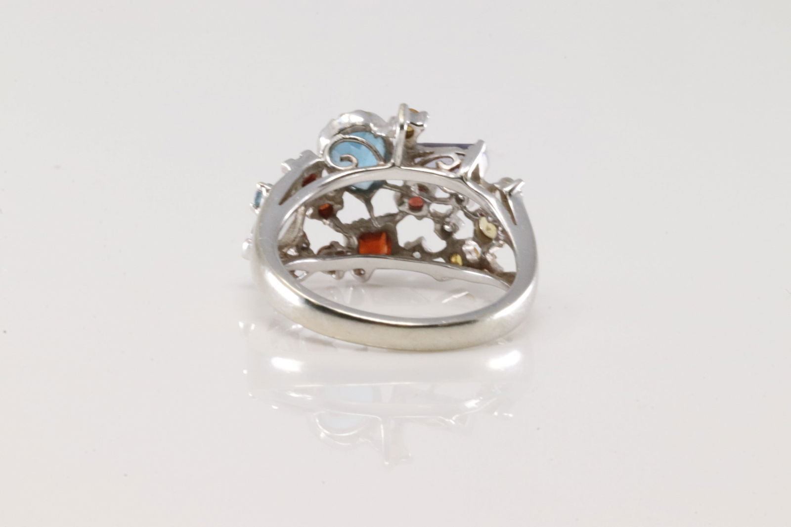 Multi-Color Gemstone Ring 14Kt. - 4