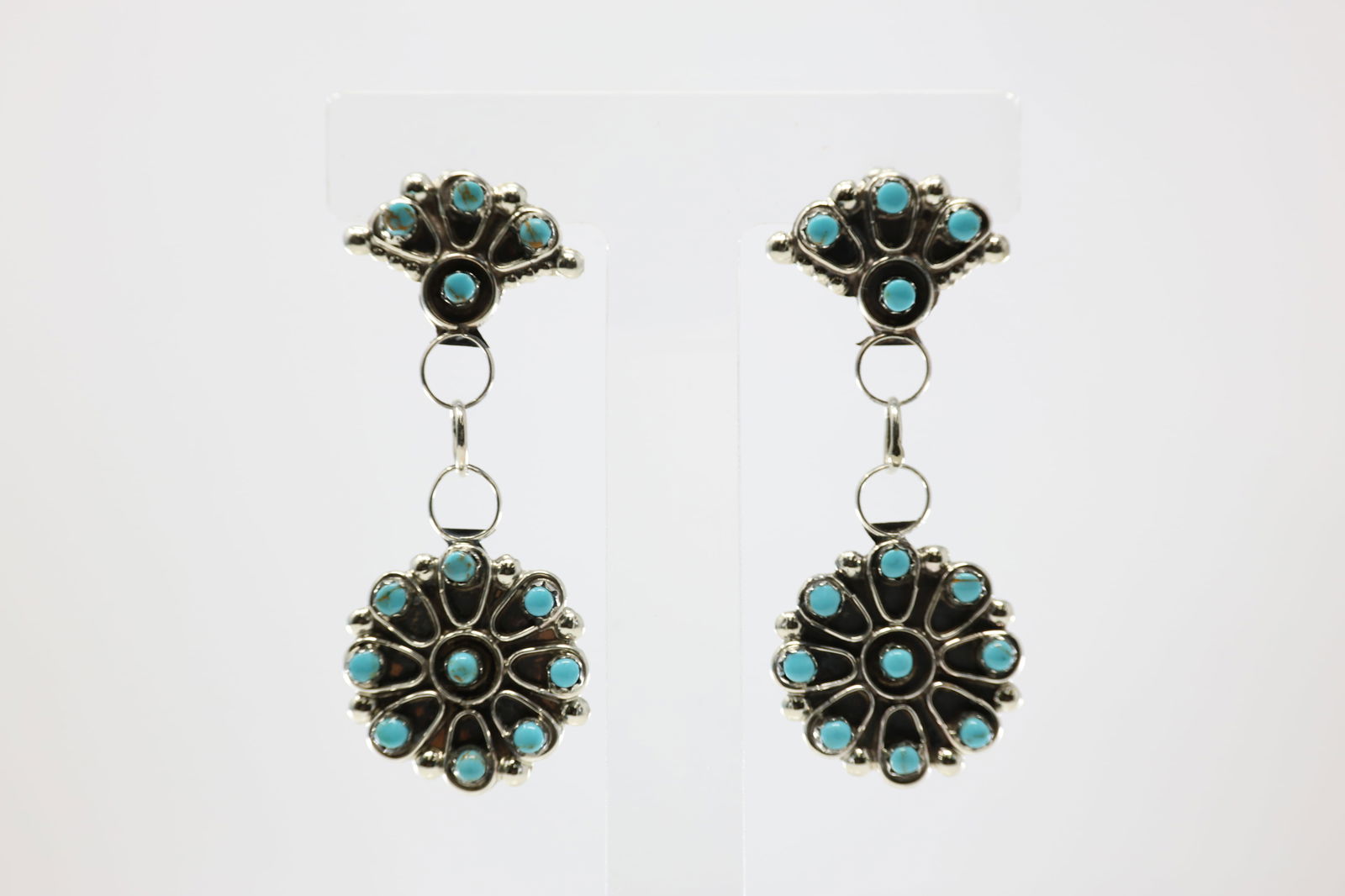 America Sterling Silver Turquoise Post Earring's. (1 of 4)