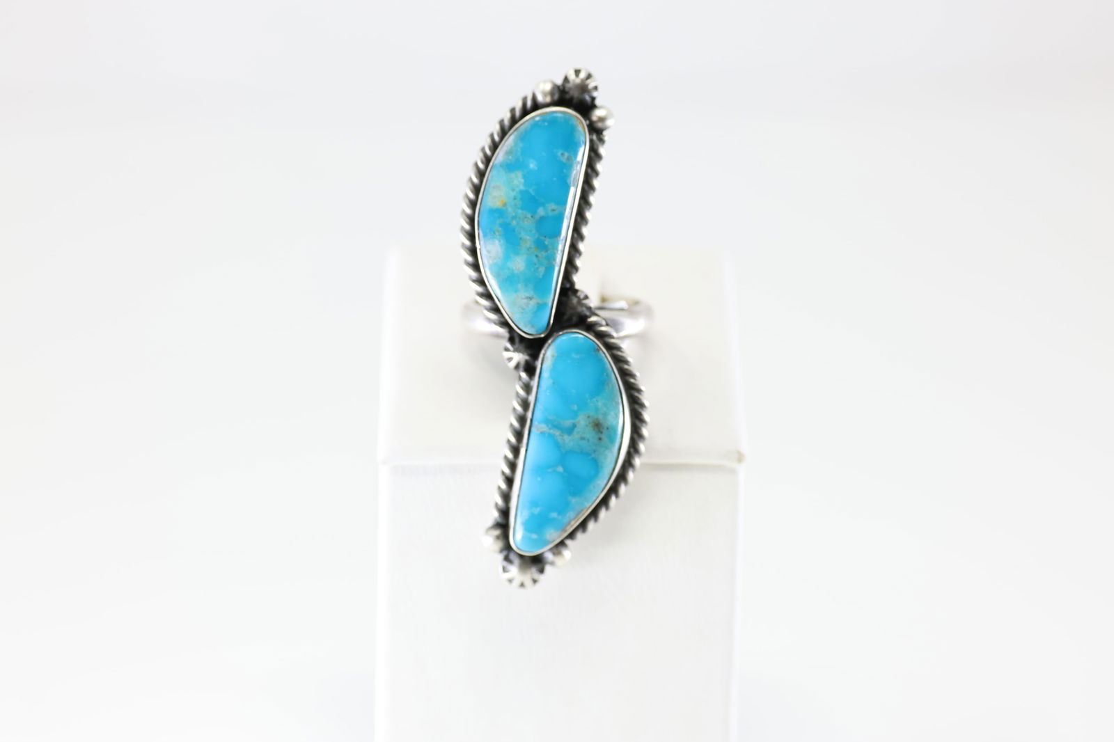 Native America Navajo Sterling Silver Turquoise Ring By Eugene Belone. (1 of 4)