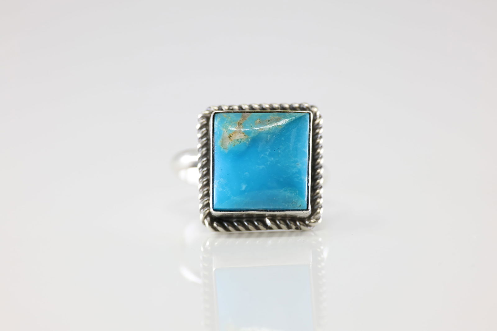 Native America Navajo Sterling Silver Turquoise Ring By J. (1 of 3)