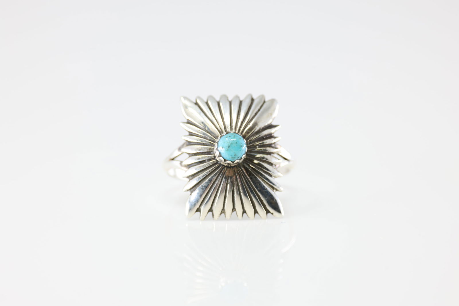 America Sterling Silver Turquoise Ring. (1 of 4)