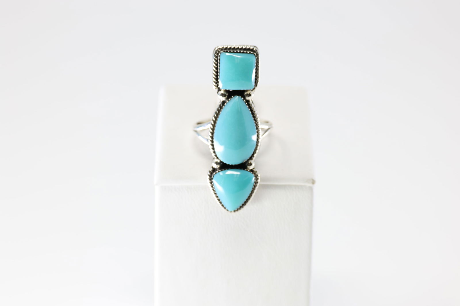 Native America Navajo Sterling Silver Turquoise Ring By Michael Yazzie. From R.B Company. (1 of 4)