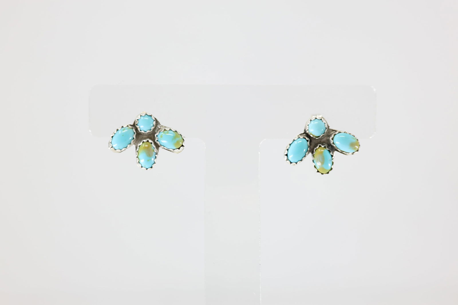 America Sterling Silver Turquoise Post Earring's. (1 of 3)