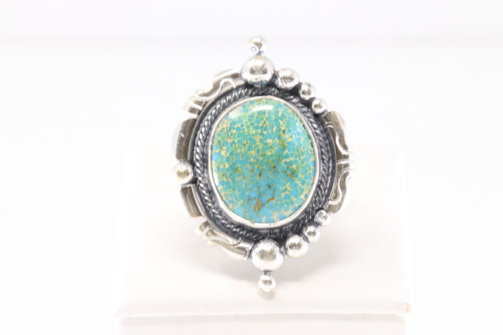 Native America Navajo Sterling Silver Sonora Gold Turquoise Ring By Daniel Benally. (1 of 4)