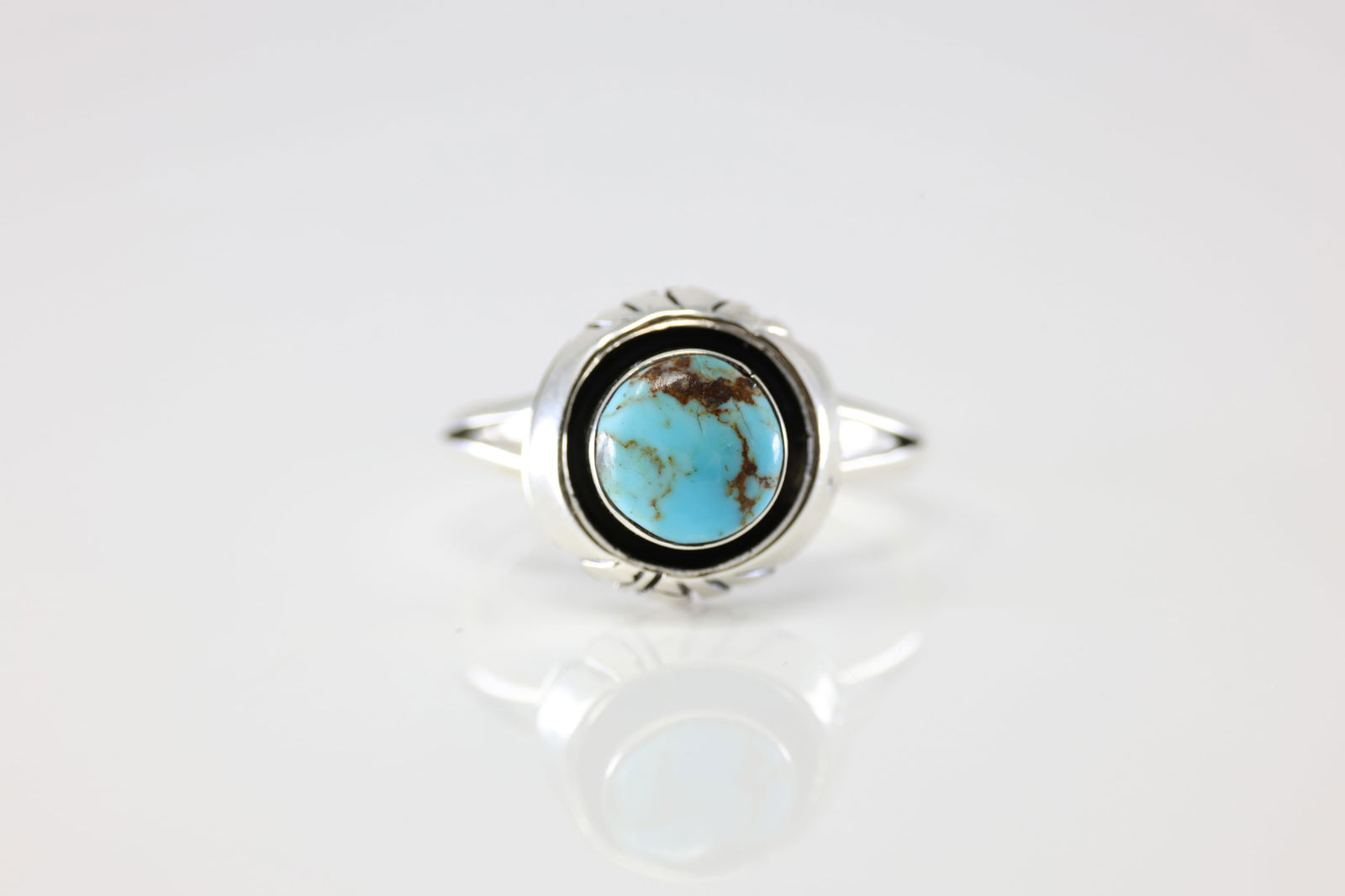 America Sterling Silver Turquoise Ring. (1 of 4)