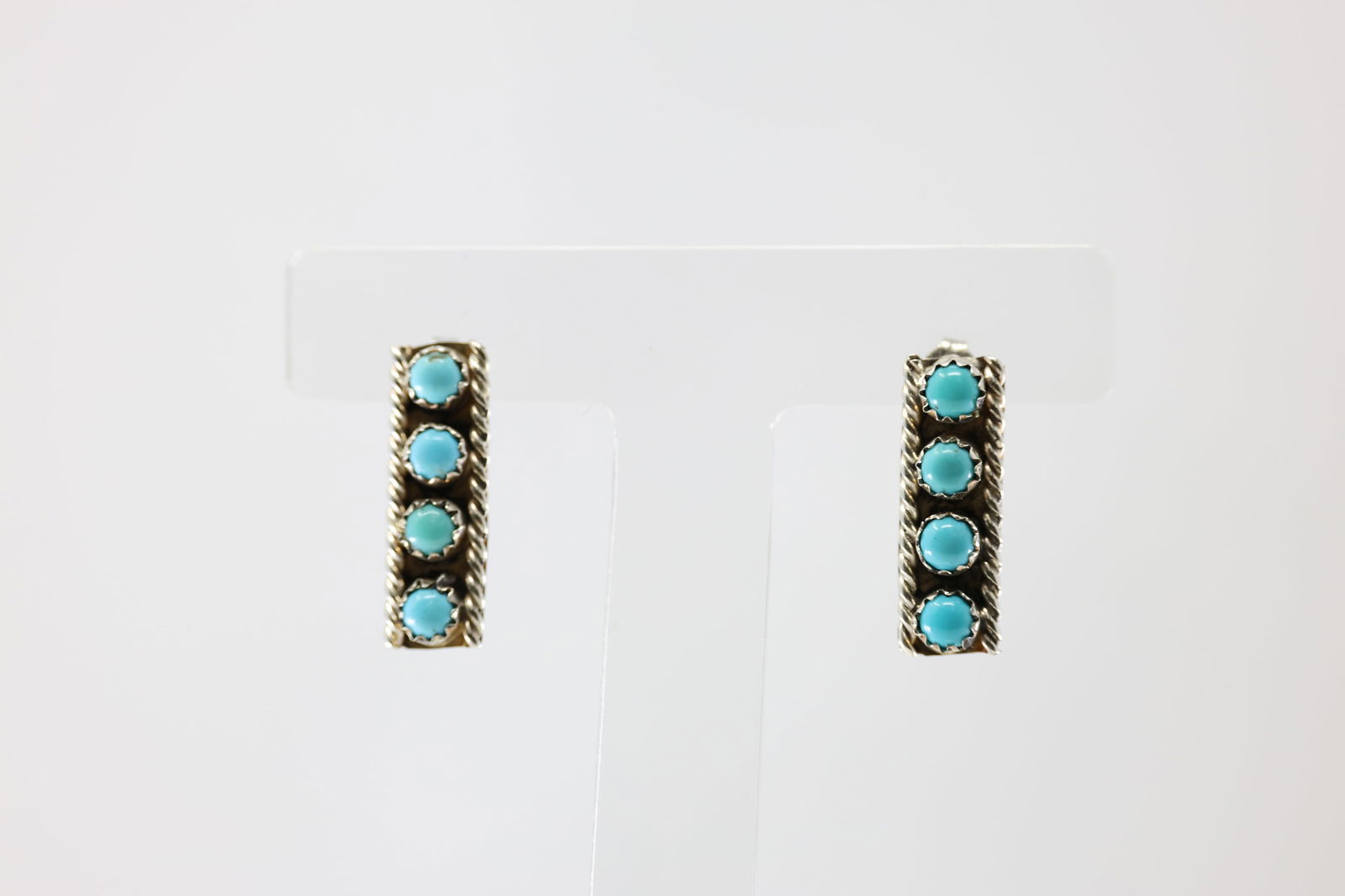 America Sterling Silver Turquoise Post Earring's.: This is a America Sterling Silver Turquoise Post Earring's.